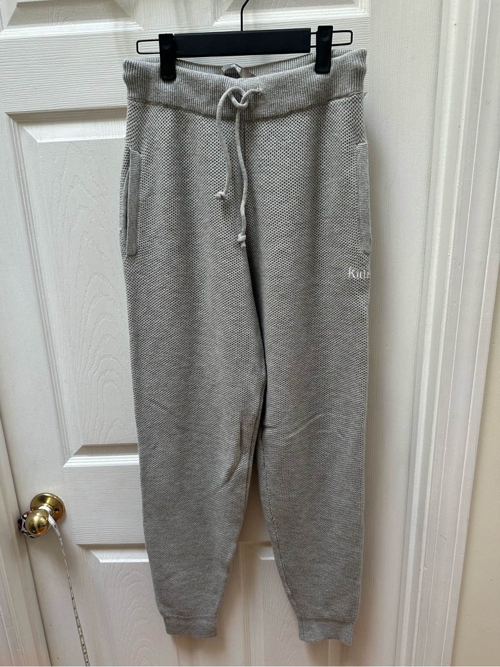 Kith Women Beverly Joggers 'Pavement Heather' gray sweatpants s small waffle